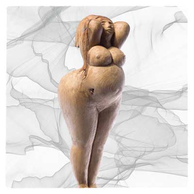 po-art, Skulptur: Kauernd / turtle woman